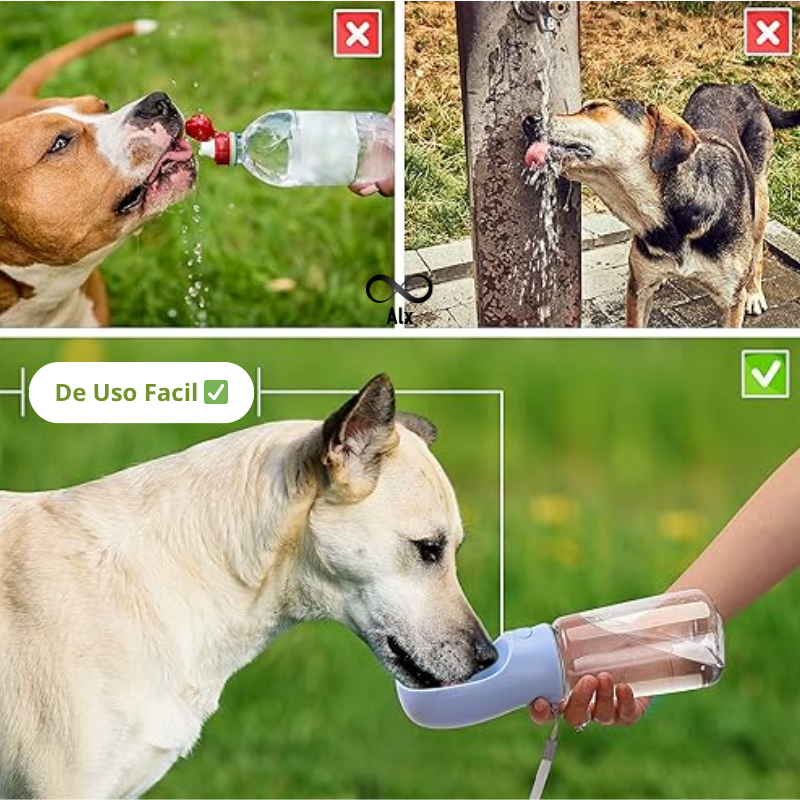 Botella Multifuncional Dispensadora 3 En 1 Para Mascota