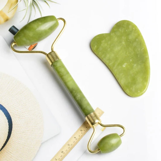 Set de Rodillo de Jade y Gua Sha