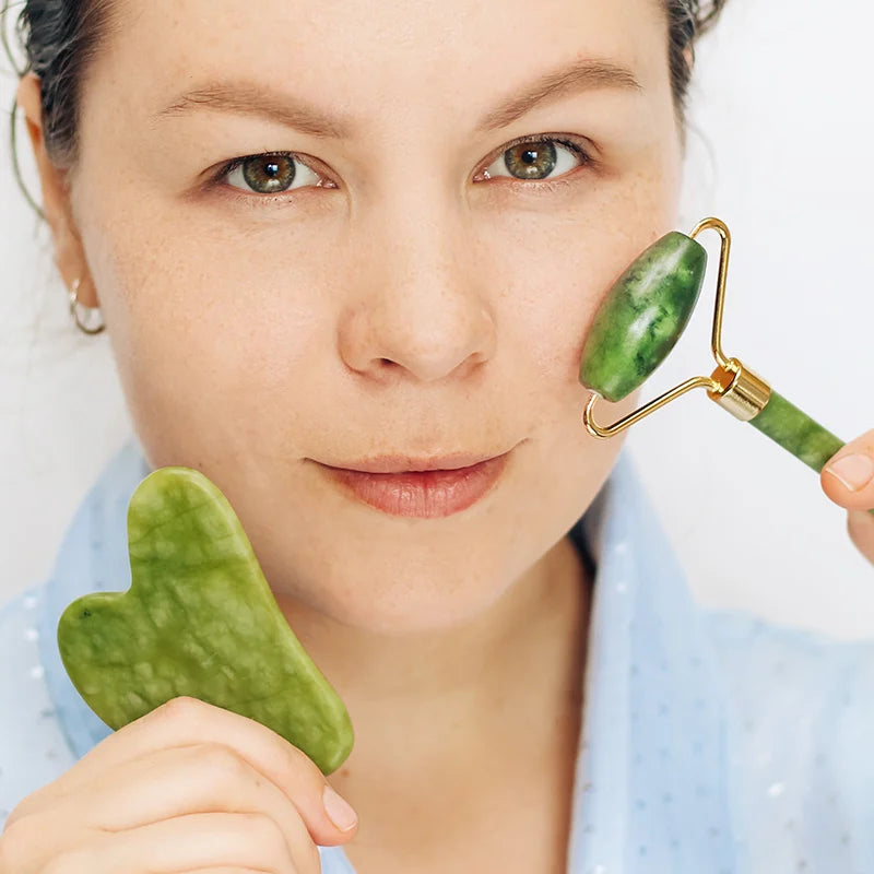 Set de Rodillo de Jade y Gua Sha