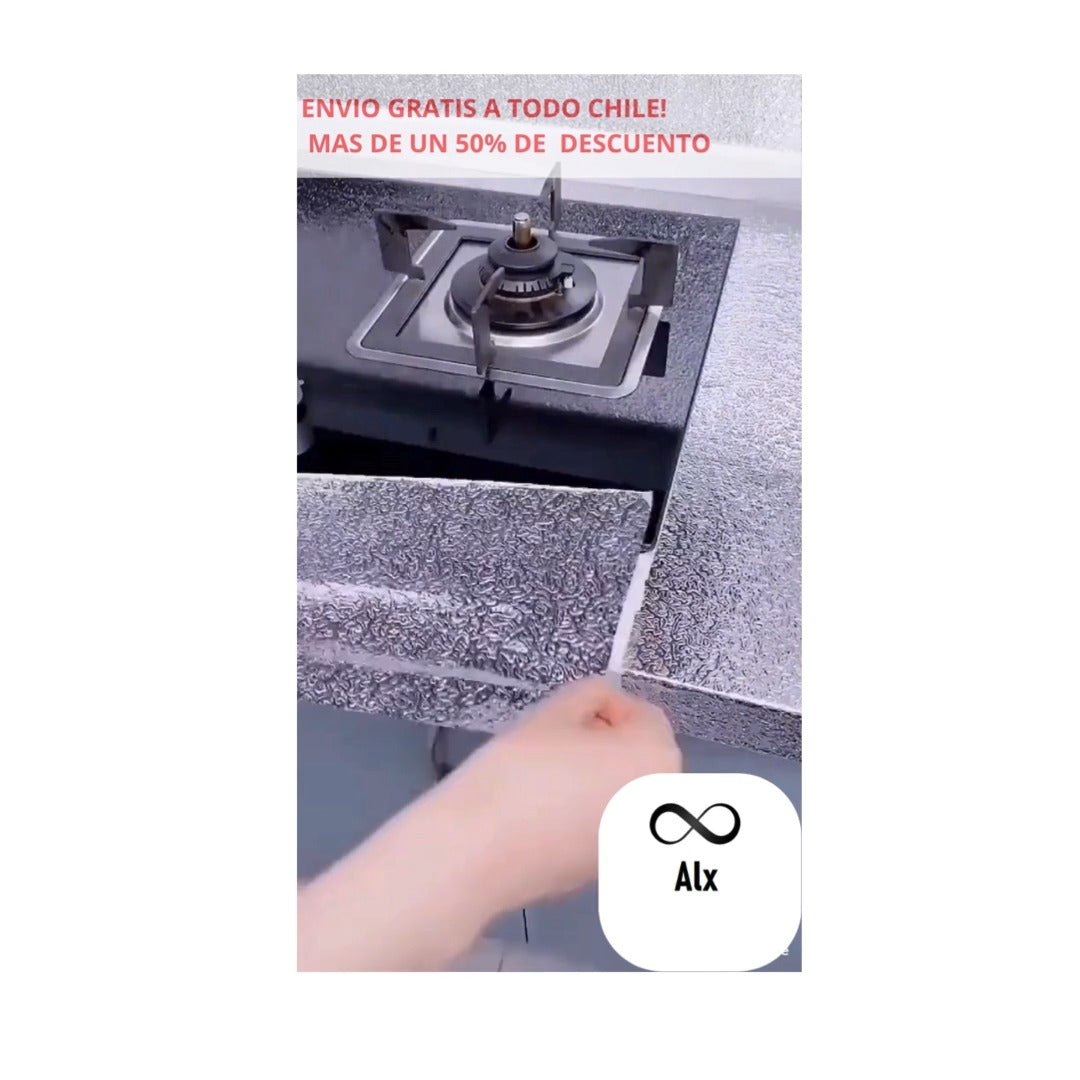 PAPEL DE ALUMINIO AUTOADHESIVO DE COCINA