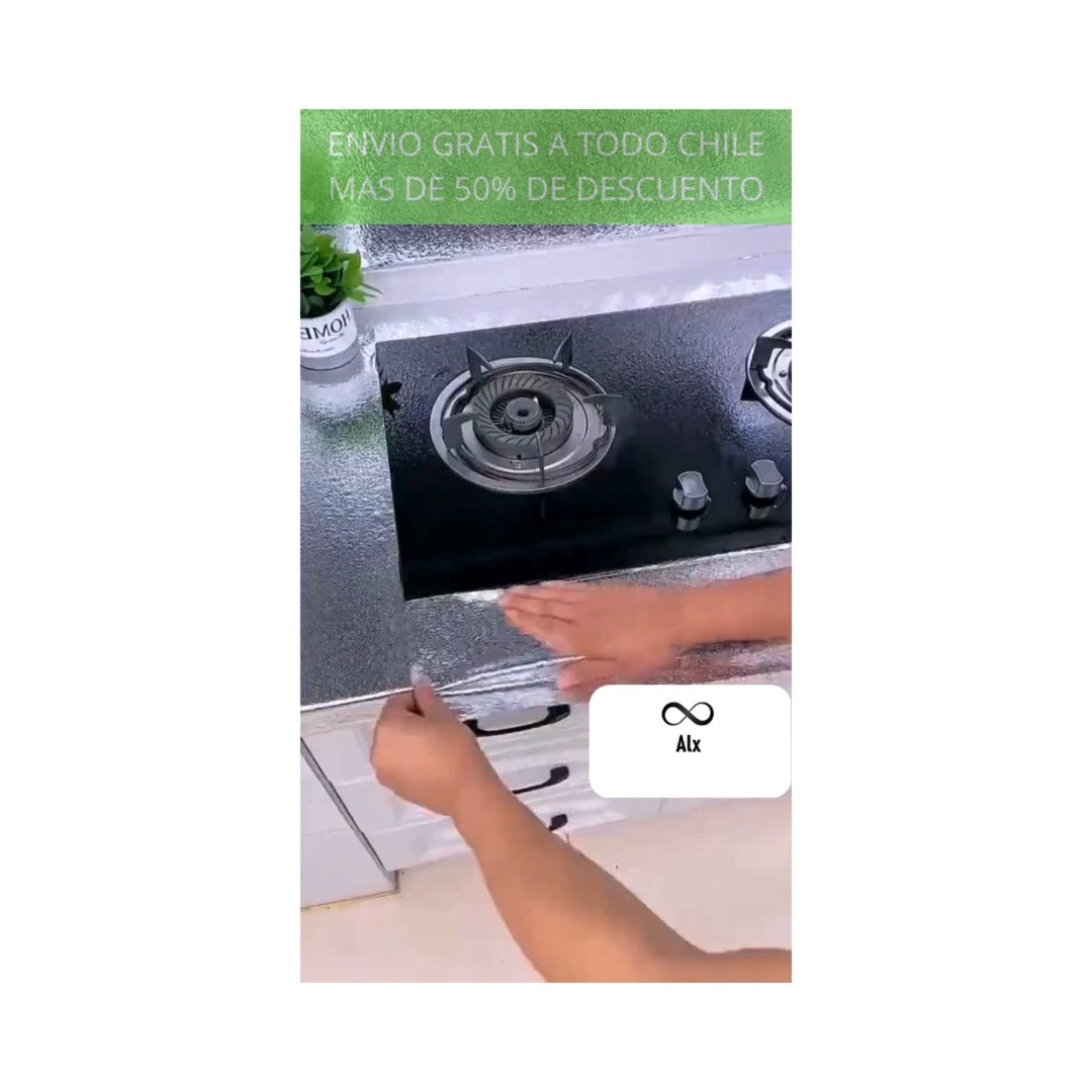 PAPEL DE ALUMINIO AUTOADHESIVO DE COCINA