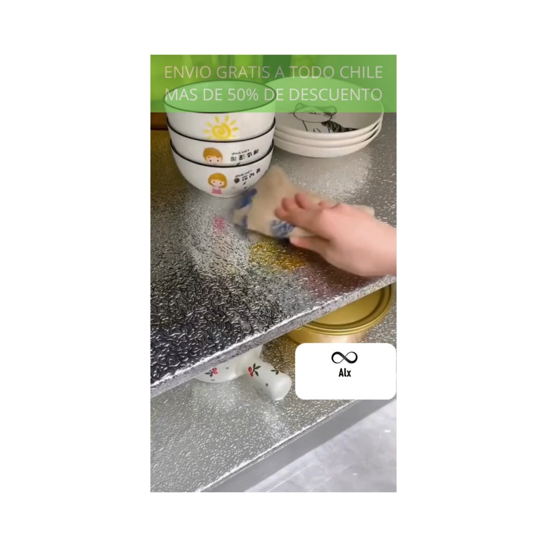 PAPEL DE ALUMINIO AUTOADHESIVO DE COCINA